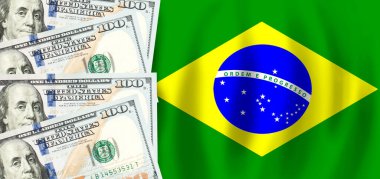 Brezilya bayrağı, Brezilya finansmanı, sübvansiyonlar, sosyal destek, GSYİH kavramı üzerine dolar