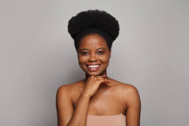 Young beautiful female face. Perfect natural beauty