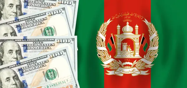 Afganistan Bayrağı Afgan Finansmanı Sübvansiyonlar Sosyal Destek Gsyi Konsepti — Stok fotoğraf