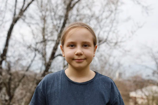 Kind Mädchen Jahre Alt Freien Porträt — Stockfoto