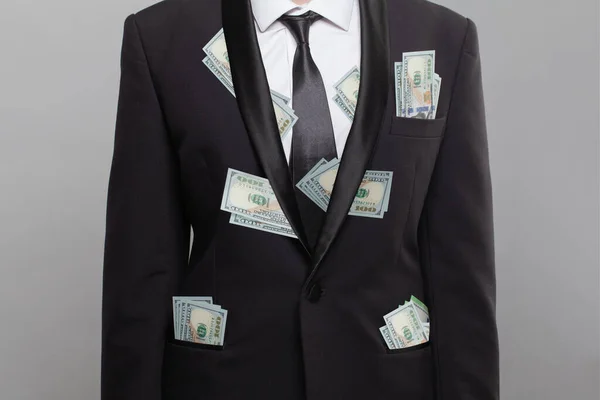 Money Cash Dollar Banknote Pocket Win Win Business Dealing Bribery — Stock Photo, Image