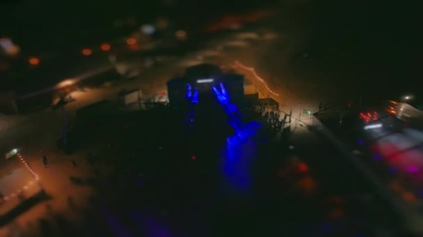 Lasers Rave Muziek Publiek Festival — Stockvideo