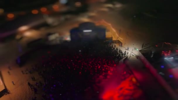 Lazerler Rave Music Crowd Festival — Stok video