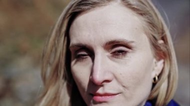 Sarışın, Mavi Gözlü, Kadın, Portre, Gülümse