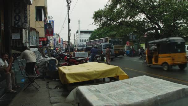 Bom Bum India Haziran 2022 Pazar Şehir Trafik Erkekler Sokak — Stok video