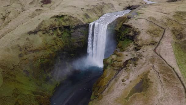 Cachoeira Cascatas Fluir Drone Rio — Vídeo de Stock