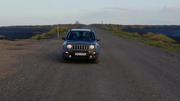 Jeep Driving Road Passengers Road Trip — Stock Video