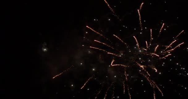 Fénylő Tűzijátékot Ábrázoló Videó Keret Jobb Oldalán — Stock videók