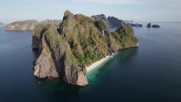 Perbesaran Yang Sangat Lambat Pantai Entalula Dan Pulau Pulau Lain — Stok Video