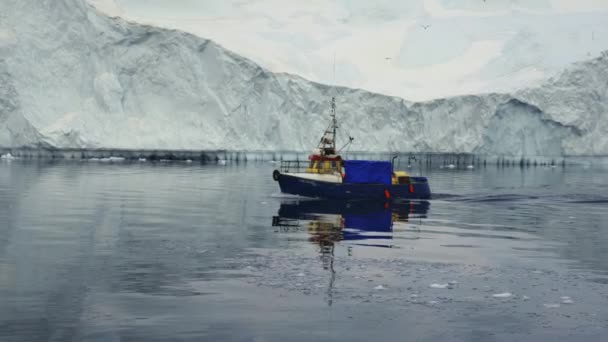 Sea Ship Trawler Iceberg Greenland — 비디오