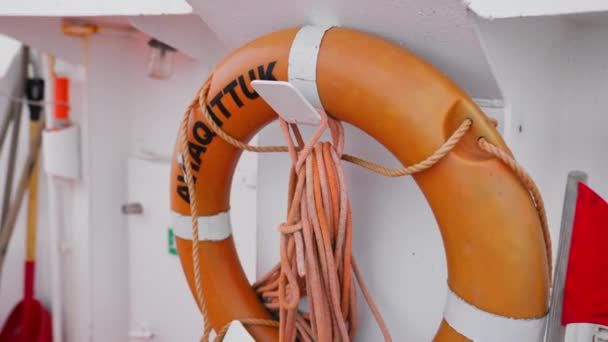 Hayat Halkası Halat Gemi Güvenlik Tekne — Stok video