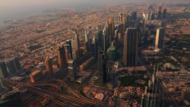 Gratte Ciel Autoroute Voie Rapide Paysage Urbain Urbain Dubaï — Video