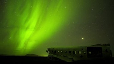 Kuzey Işıkları, Yeşil, Uçak, Aurora Borealis, Gökyüzü