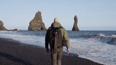 İnsan, Yürüyüş, Kumsal, Deniz, Sırt çantası