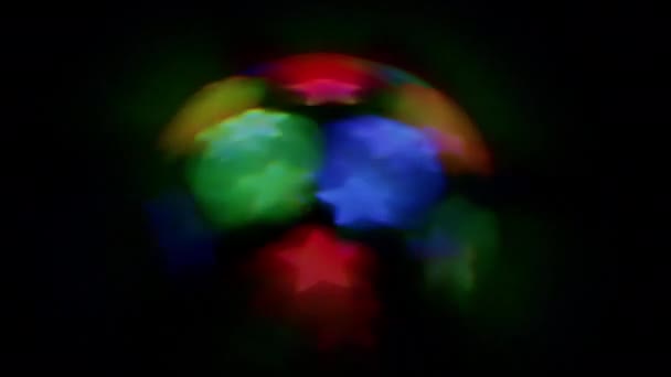 Hvězdy Diskotéka Spinning Jasná Světla — Stock video