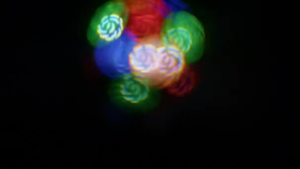 Mintázat Spinning Disco Ball Ragyogás Bokeh — Stock videók
