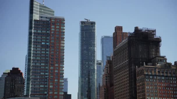 Video Showing Buildings Manhattan Which Include West Street Residences Ritz — Vídeo de Stock