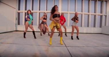 women, dancing, girl group, rooftop, glamour