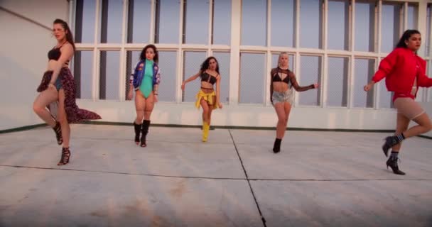 Dancing Crew Girl Band Rnb Women — Stok video