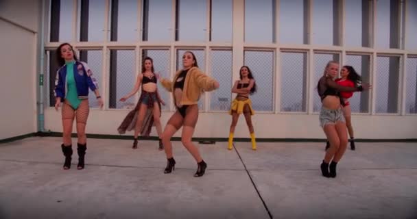 Γυναίκες Χορόσ Ομάδα Γενιά Ταράτσα — Αρχείο Βίντεο