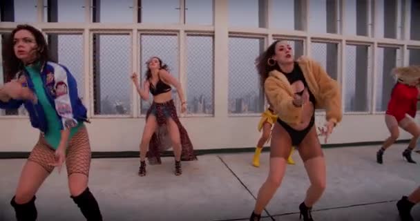 Women Dancing Crew Girl Group Generation — Wideo stockowe