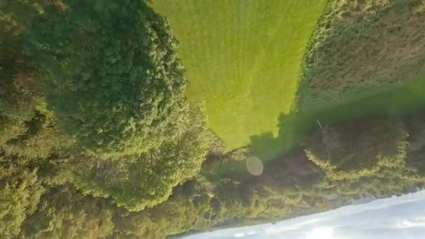 Sunlight Summer Marienlyst Park Drone Nature — Stockvideo