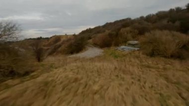 İnsansız hava aracı, peyzaj, Hanklit uçurumları, sahil şeridi.