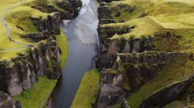 Drone, Fjadrargljufur, Canyon, River, Manzara