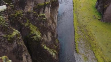 Drone, Canyon, Fjadrargljufur, River, Water
