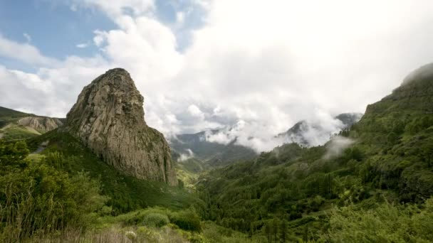 Valley Landscape Rock Roque Agando Canary Islands — стокове відео