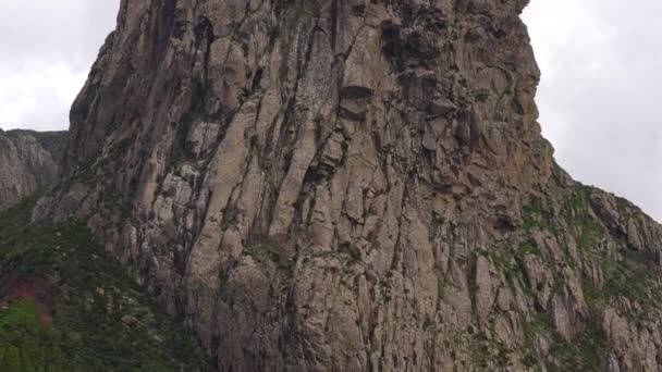 Rock Landmark Roque Agando Canary Islands Gomera — стокове відео
