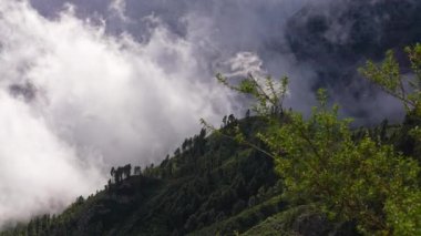 Sunlit, Clouds, Mist, Roque De Agando, Canary Islands