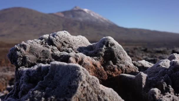 Rocha Geada Montanha Ilhas Canárias Tenerife — Vídeo de Stock