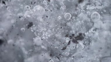 Extreme close-up of an iceberg's surface on Diamond Beach