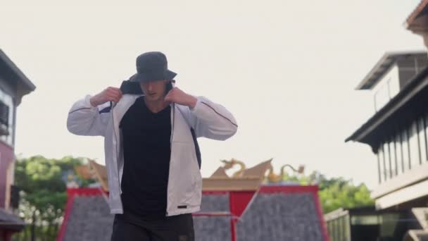 Generation Hip Hop Young Man Breakdancing Rap — Vídeo de Stock