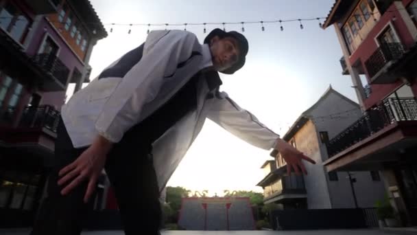Breakdancer Man Generation Hip Hop Bangkok — Vídeo de stock