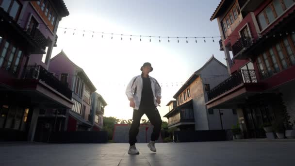 Bangkok Breakdancer Hombre Agilidad Generación — Vídeo de stock