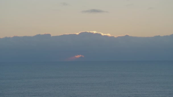 Sol Salida Del Sol Nubes Mar Dyrholaey — Vídeo de stock