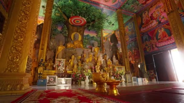 Buddha Kuil Ornate Buddha Kuil — Stok Video