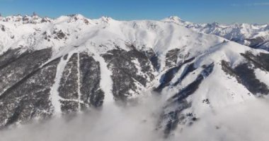 Drone, Mountains, Cerro, Snow, Mist