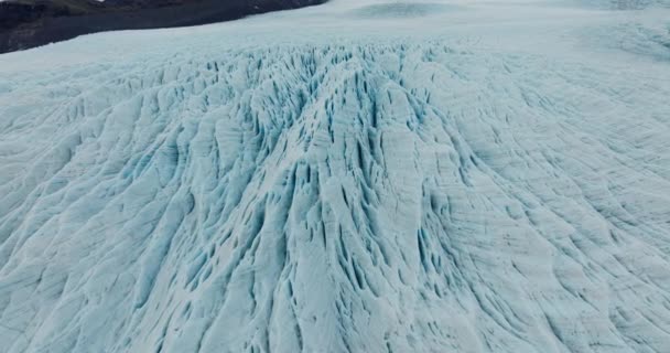 Disparo Aéreo Drones Que Muestra Superficie Capa Hielo Los Glaciares — Vídeos de Stock