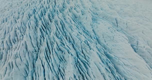 Luftaufnahme Des Eisschildes Über Den Blauen Gletschern Islands Aufgenommen Von — Stockvideo