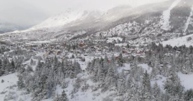 Drone, Cerro Katedrali, Kar, Dağ, Köy