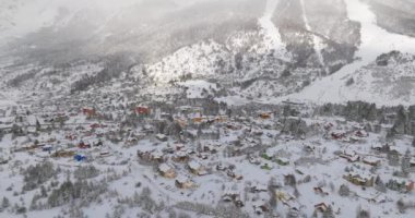 Drone, Cerro Katedrali, Kar, Dağ, Köy