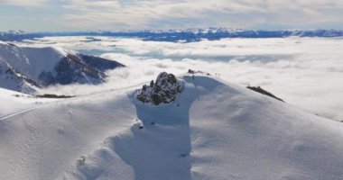 Drone, Peak, Mountain, Snow, Bulutlar, Majestic