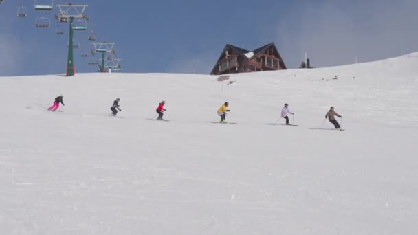 スキー スキー場 スキー場 スキーリフト — ストック動画