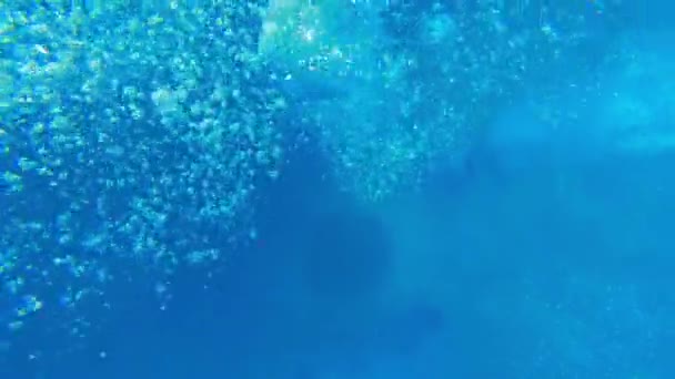 Видео Показывающее Пузырьки Кислорода Морем Таиланде — стоковое видео