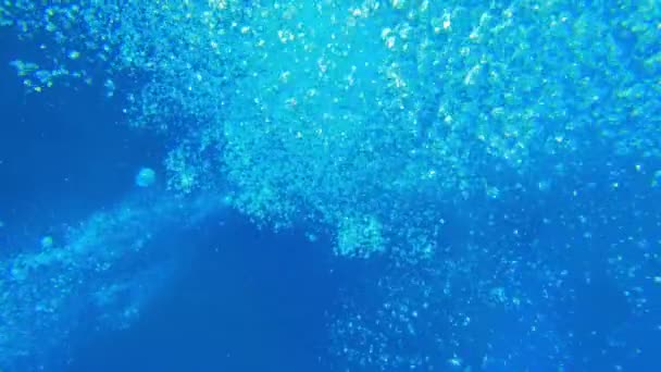 Video Burbujas Oxígeno Subiendo Las Aguas Superficiales Tailandia — Vídeos de Stock