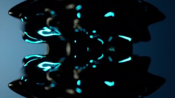 Nagranie Wideo Poruszającym Się Ferrofluidem Powodu Wpływu Zastosowania Magnetycznego — Wideo stockowe