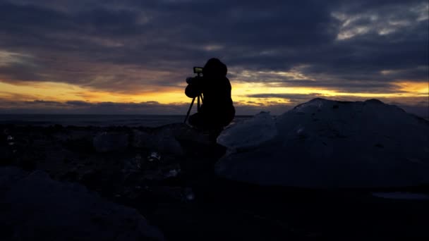 Photographe Capturant Des Images Beauté Fascinante Mer — Video